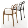 Siro with Armrests by Ilkka Suppanen and Raffaella Mangiarotti for Woodnotes – oak chair with bent metal leather-covered armrest