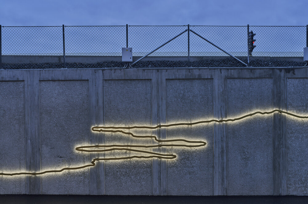 David Svensson Lightscape installation by BLOND inspired by historical coastal landscape paintings