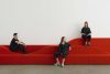 Snøhetta Summit seating system featuring cushioned hillside elevation creating intimate sharing spaces for people