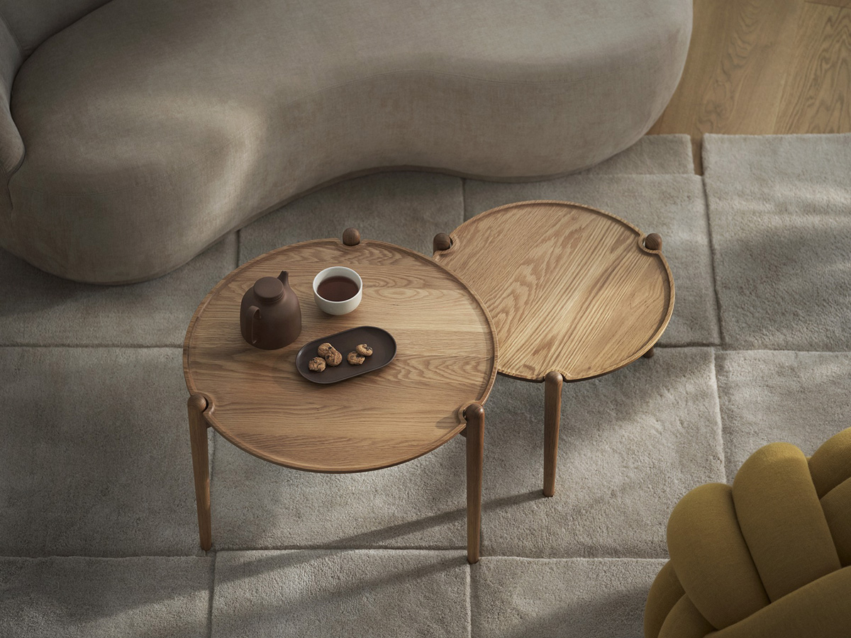 Aria Table Design House Stockholm Dögg Guðmundsdóttir floating illusion tapered legs solid oak