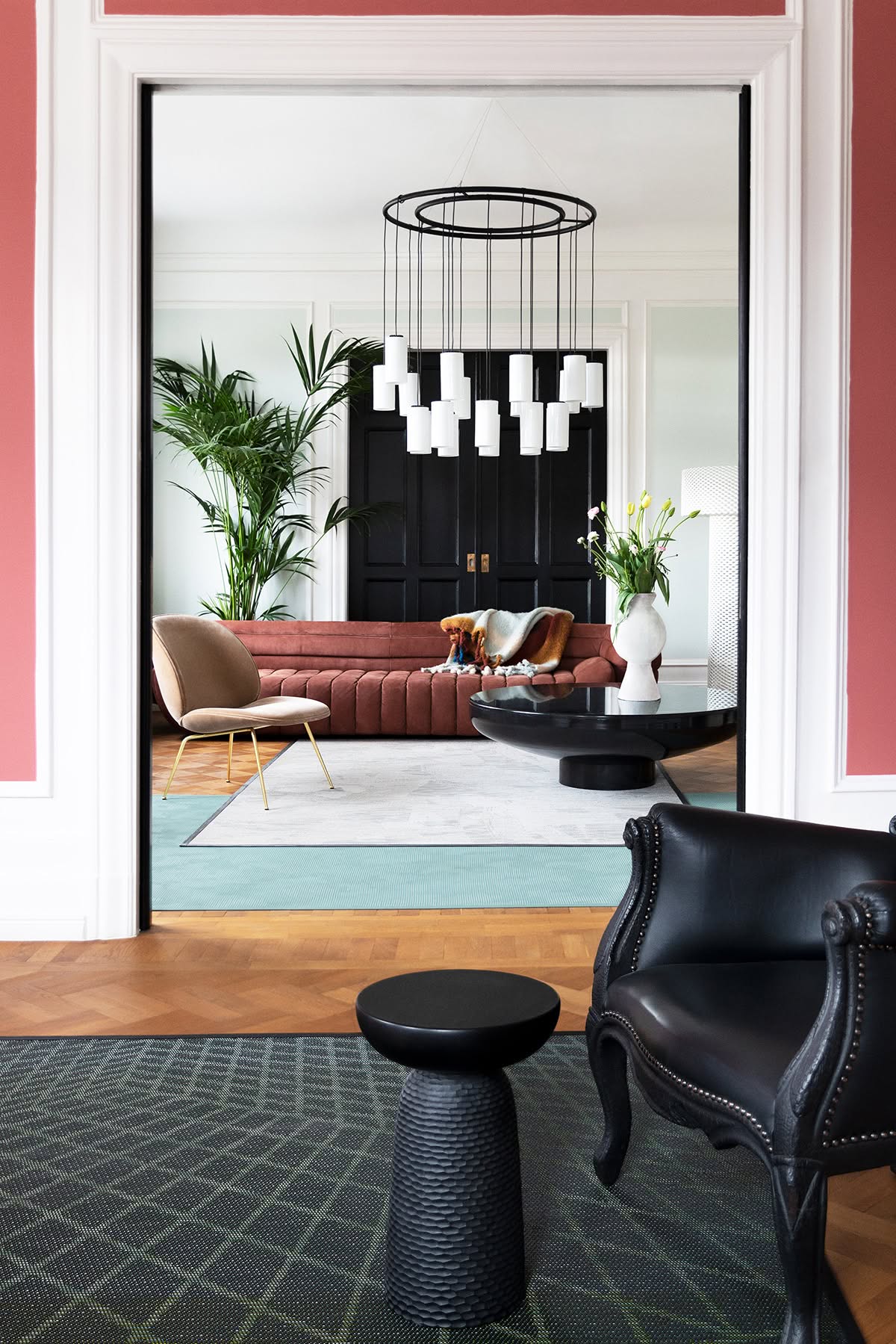 Bolon five new made to measure rugs featuring bold patterns with enlarged designs and striking textile effects