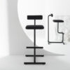 Nomole bar stool by Ronja Reuber for Offecct showcasing minimalist Scandinavian design and steel construction