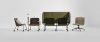 Hybe hybrid seating by Form Us With Love featuring mobile design with castors and partition screens for EFG
