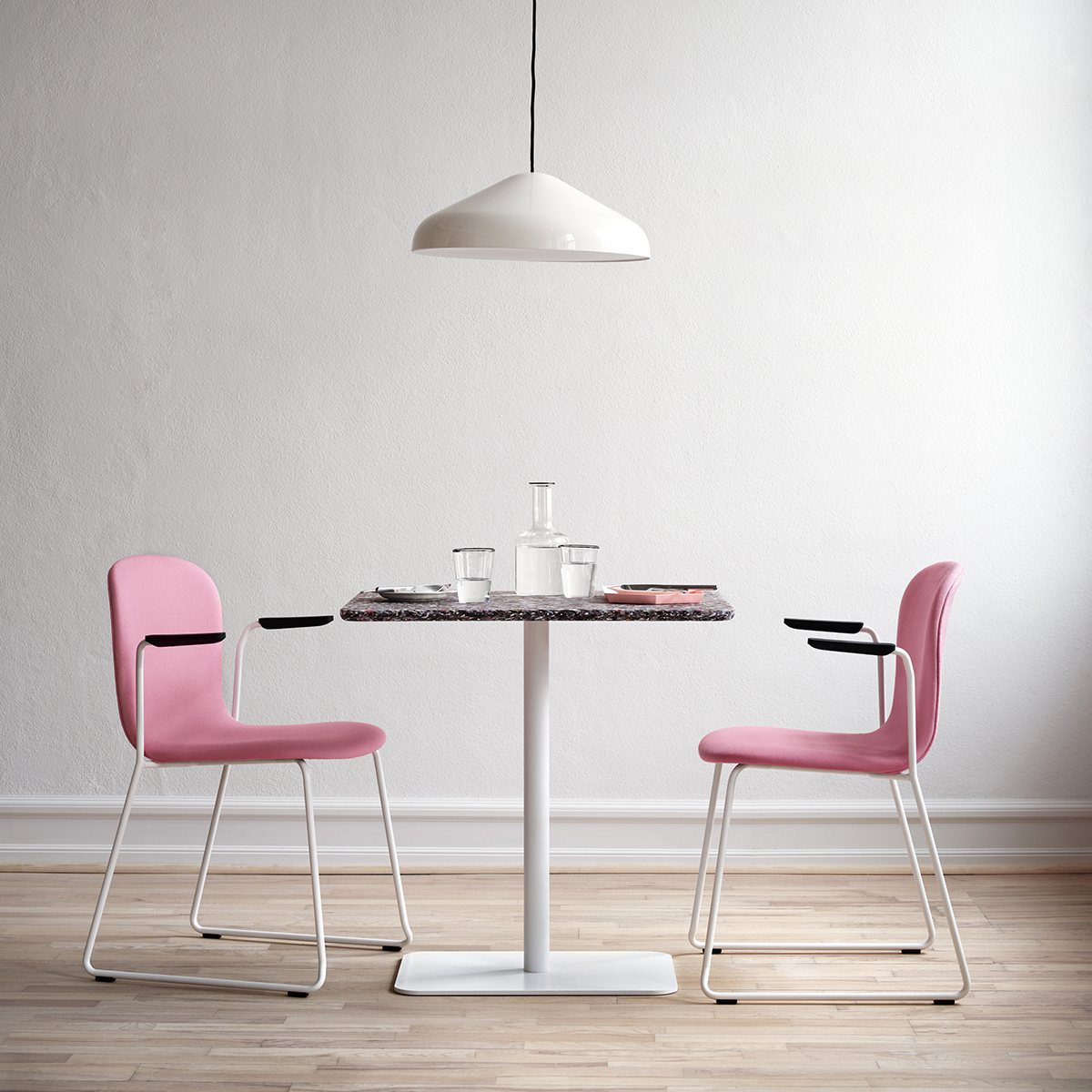 Tinnef café table by Charlotte von der Lancken for Skandiform, made from 100% recycled plastic waste