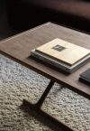 Jäger table detail brass fittings walnut wood construction