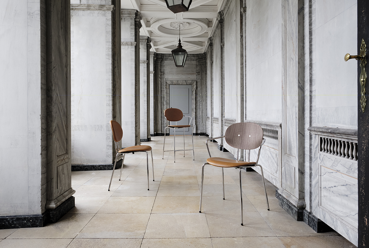 Superelliptical chair Piet Hein 1968 Sibast Furniture archives chrome upholstered mathematical superellipse shape design