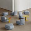 Lammhults Bau Modularseating Lightblue Ciao Table Yellow | Scandinavian Design