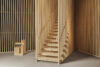 Hemvist staircase collection by Alexander Lervik for Drömtrappor featuring sculptural form and refined detailing