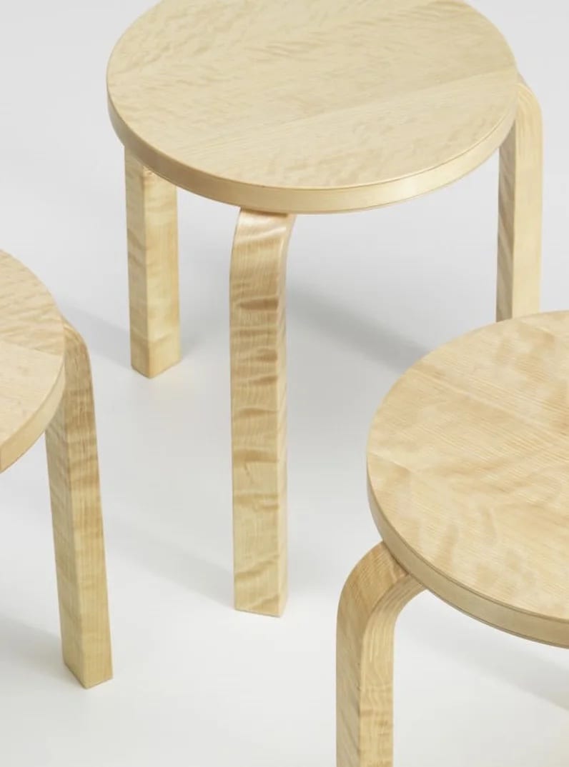 Alvar Aalto's Legendary Stool 60 Returns in Distinctive Loimu