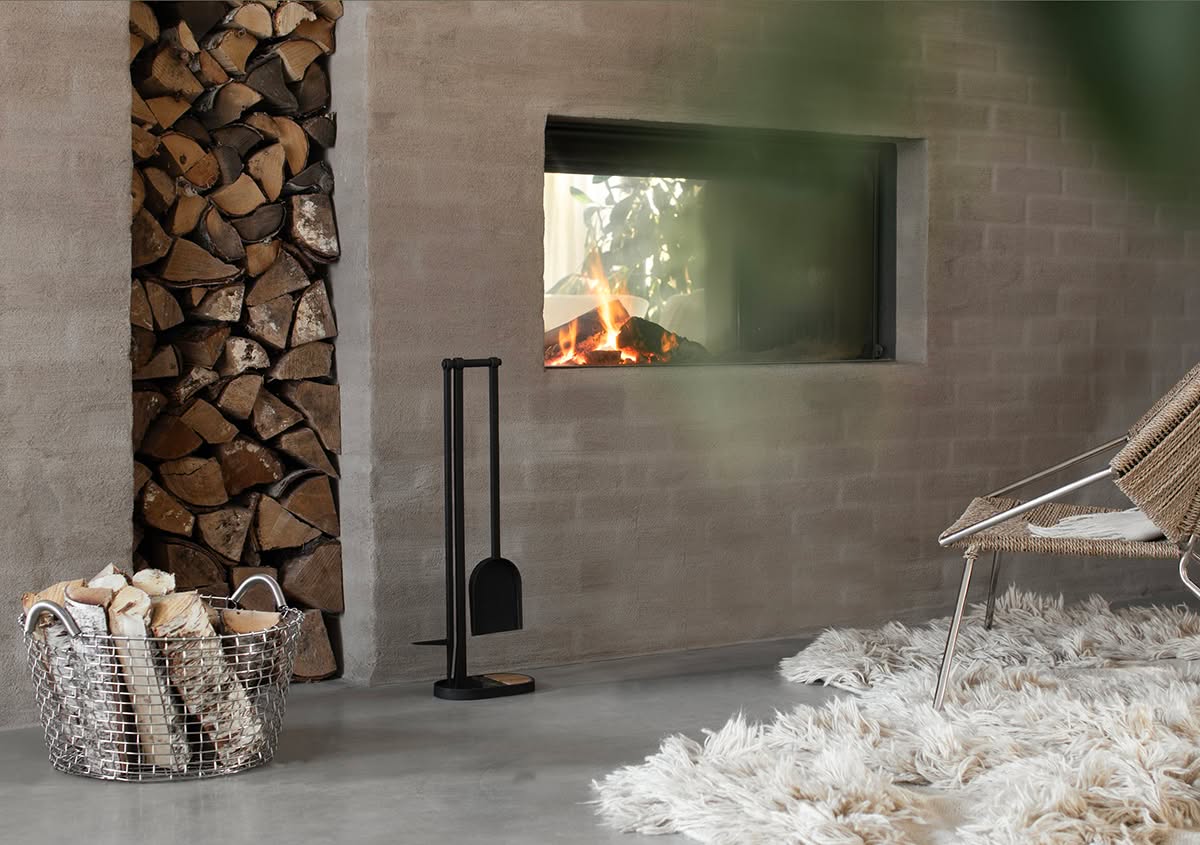 Fire Works collection by Broberg & Ridderstråle for Korbo featuring the complete series of home fire accessories and tools
