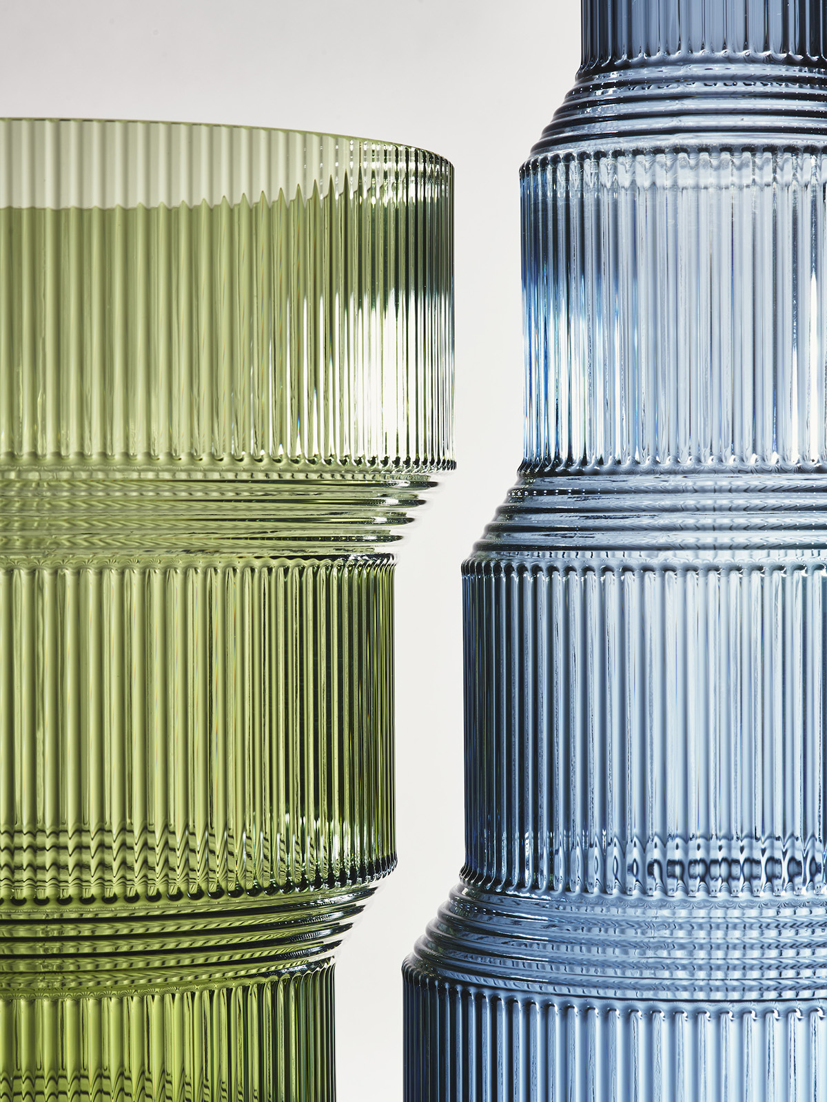 Pavilion tableware collection by design studio Front for Kosta Boda featuring contemporary glass forms