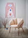 SAME Easy chair by Louise Hederstrom for MAZE, featuring minimalist Scandinavian design with clean lines