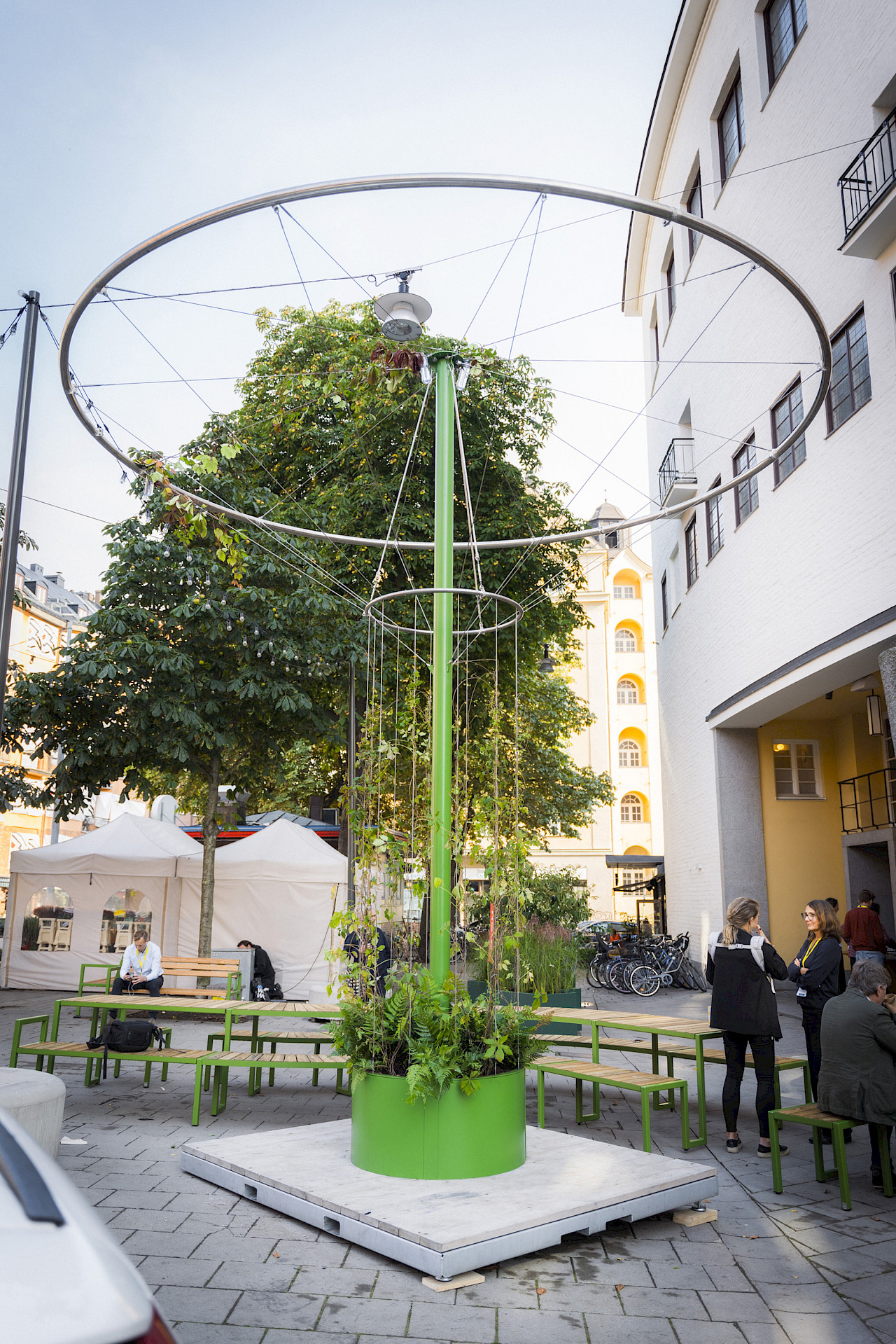 Arbory outdoor furniture collection by Martin Brattström for Nola displaying tree-inspired structural elements and organic forms