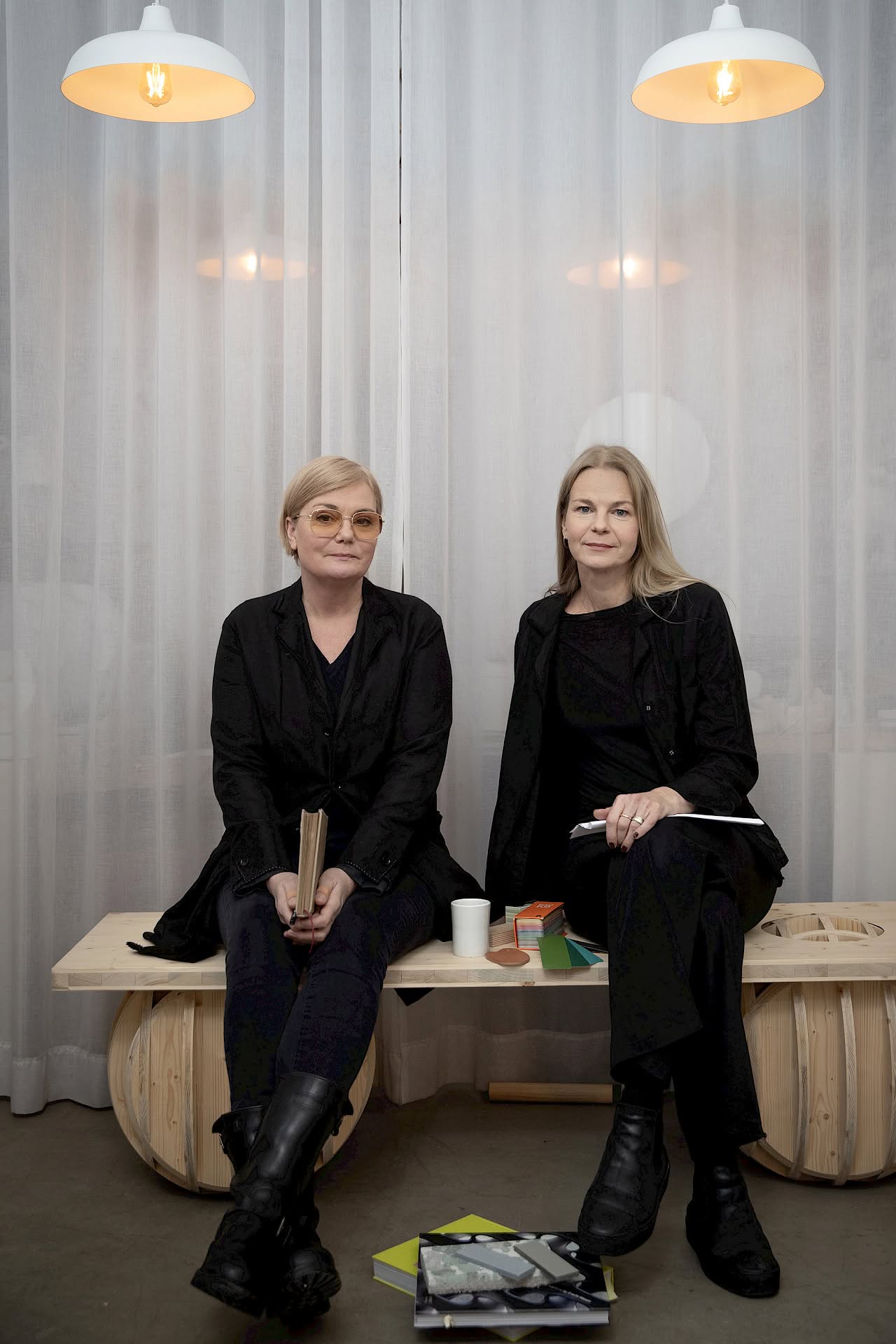 Nola's spatial exhibition stand at Stockholm Furniture Fair creating zones for relaxation and reflection amid trade show activity