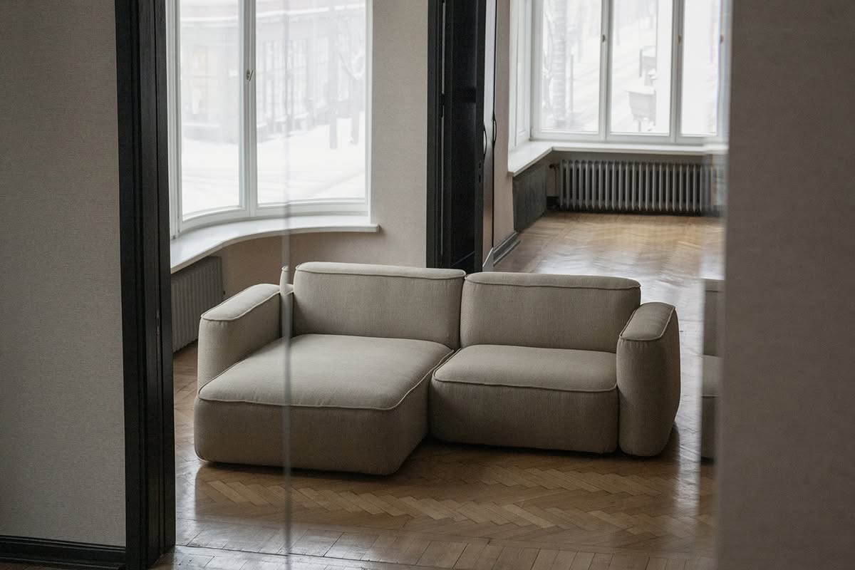 Sustainable Patch by Massproductions featuring distinctive lozenge-shaped backrest with minimal foam usage