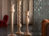 Holy Moly monumental candlestick by Anki Gneib for Blå Station in brass finish with playful, sculptural Scandinavian design