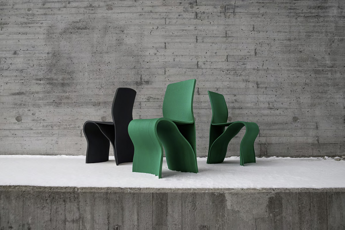 Sustainable Kelp seating collection by Interesting Times Gang crafted from recycled fishing nets