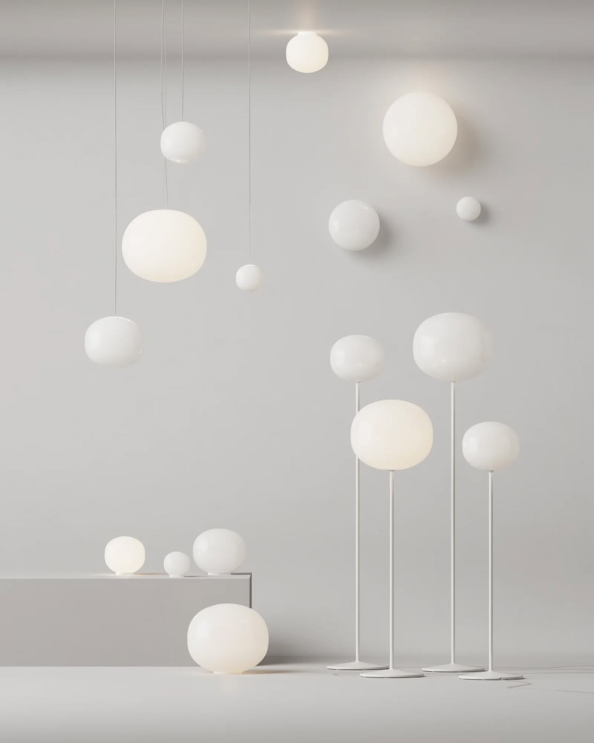 Architecture firm Snøhetta has extended the contemporary Volum lighting collection for Italian manufacturer Lodes with four new floor variants that enhance the series' versatility.