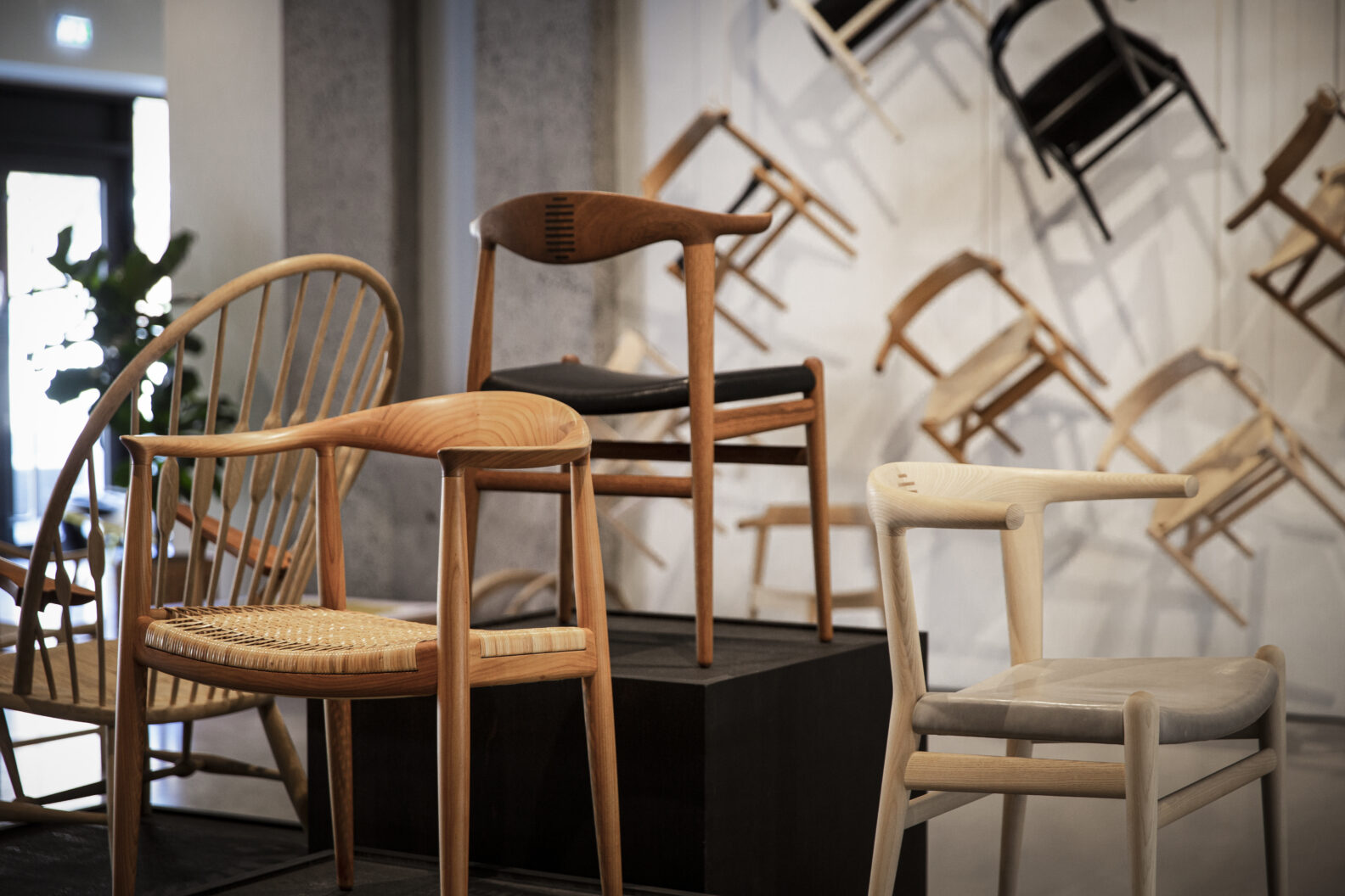 Hans J Wegner Danish furniture designer PP Møbler workshop portrait crafting wooden chair Danish design legacy