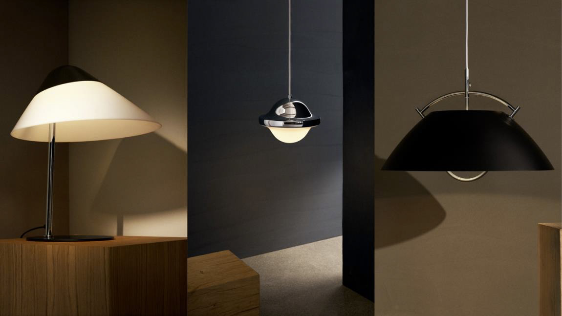 Iconic Danish lighting designs by masters Hans J. Wegner and Henning Koppel with timeless appeal