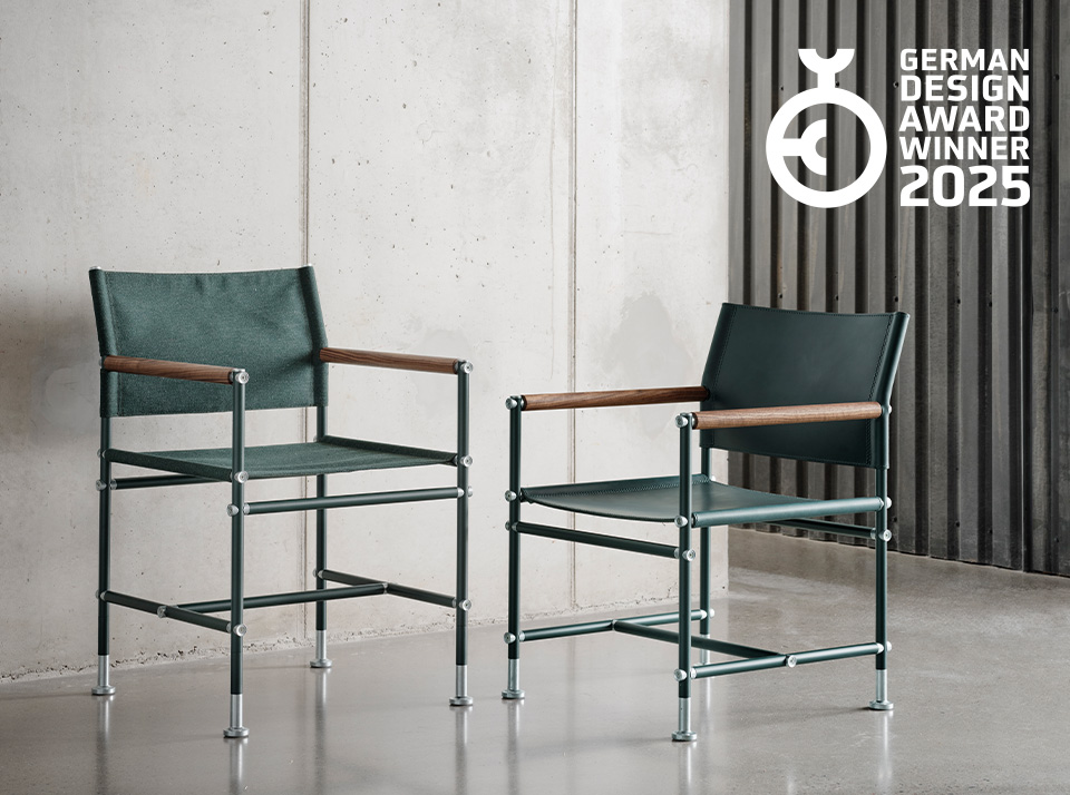 ABLE chair by Blå Station receiving German Design Award 2025 recognition for its innovative flexible construction