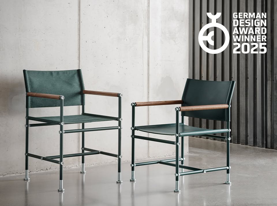 ABLE chair by Blå Station receiving German Design Award 2025 recognition for its innovative flexible construction