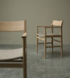 SIZA chair by Pierre Sindre for Mavis featuring architectural lines inspired by Portuguese master Alvaro Siza's distinctive approach