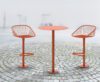 KORG bar stool and high table by Thomas Bernstrand for Nola featuring distinctive basket-inspired design language