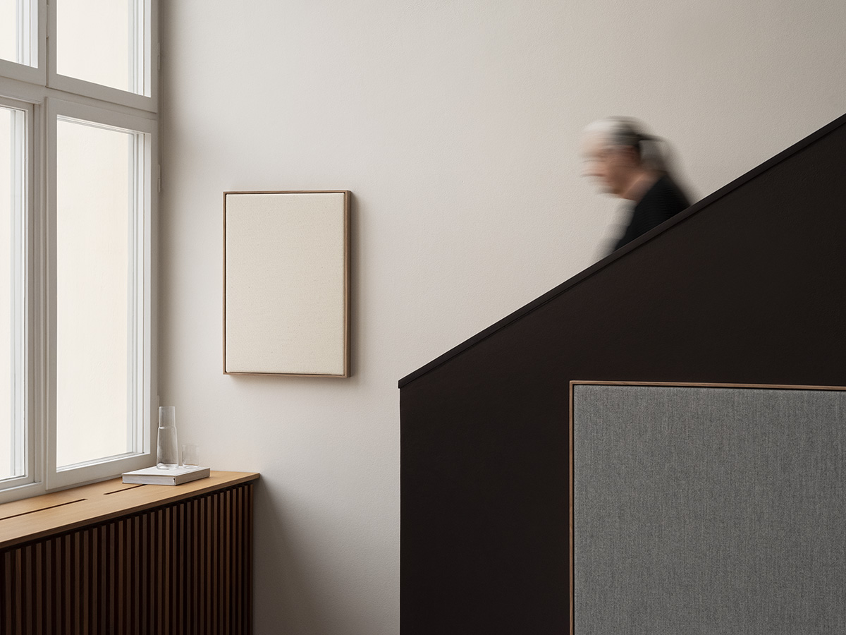 Abstracta acoustic panel featuring Ingegerd Råman's innovative Swedish textile application that enhances both function and aesthetics