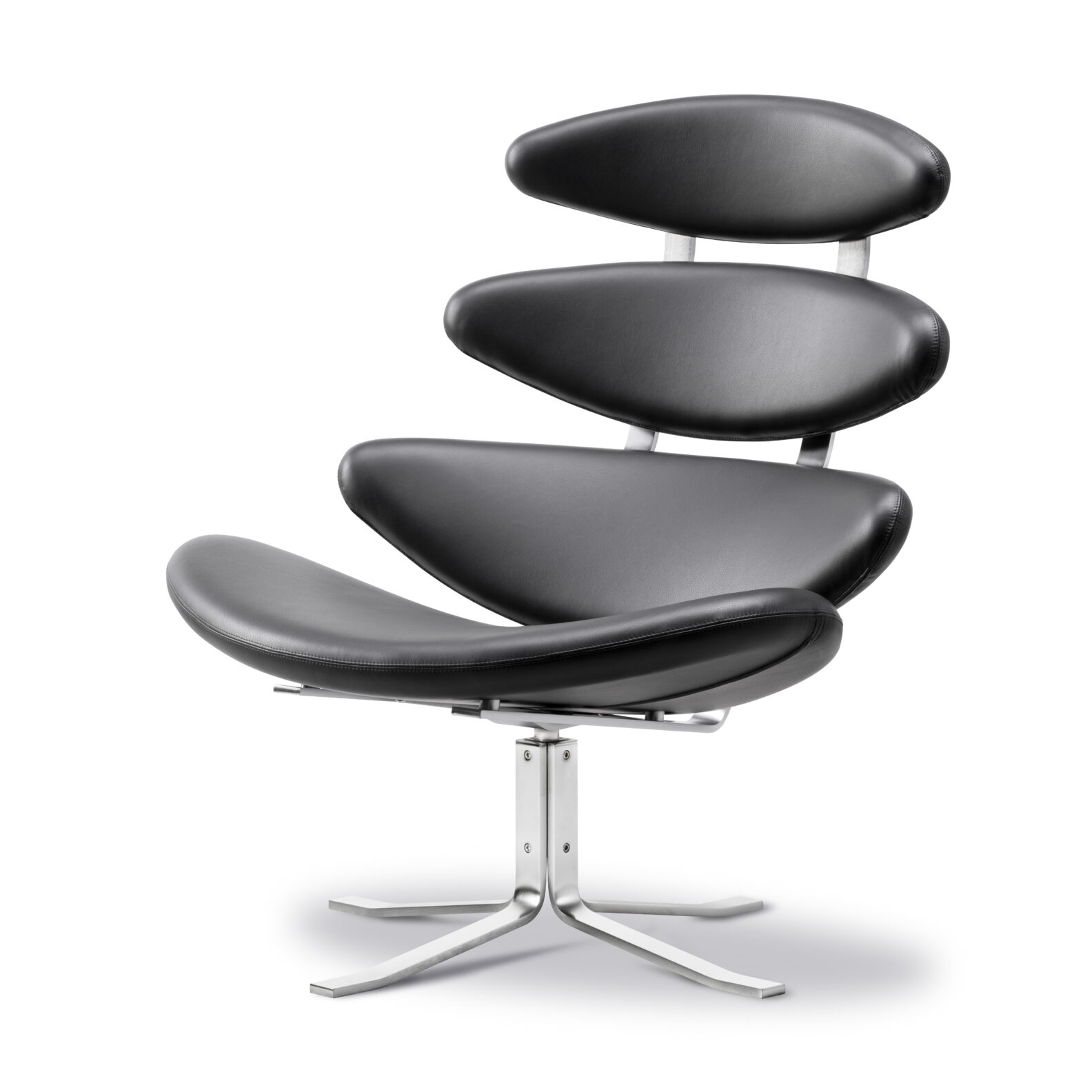 Coronachair5000 Leather301 Brushedchrome V | Scandinavian Design