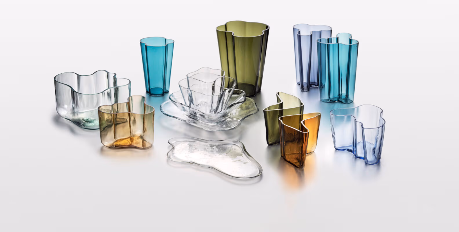 Iittala Finnish glass design iconic vases Alvar Aalto Tapio Wirkkala mouth-blown glassware Nordic design heritage