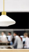 Volver lamp by Daniel Lavonius Jarefeldt for Örsjö, symmetrical modern Swedish lighting design