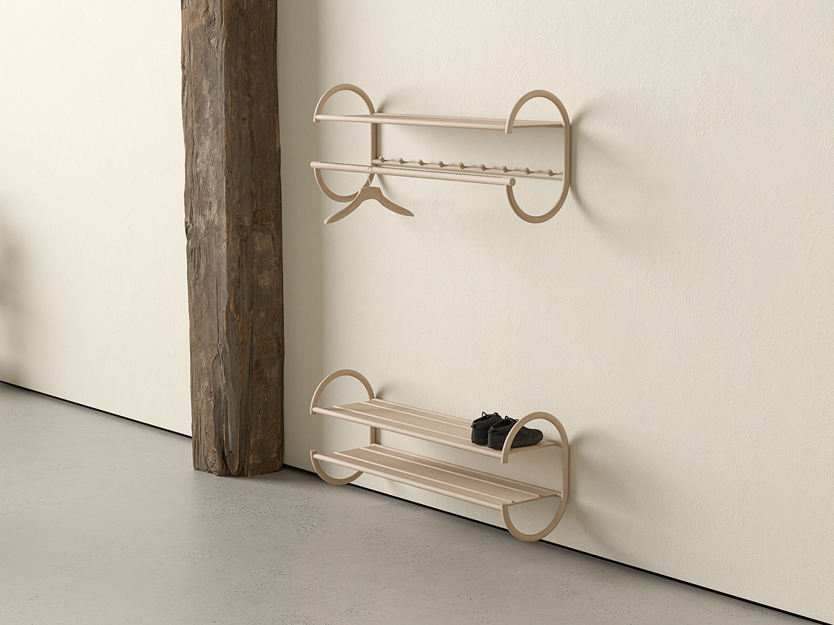 JUDITH hallway furniture by Studio Stockholm for Gärsnäs featuring distinctive personality through sculptural forms