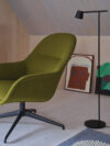 FIBER Lounge Armchair with swivel base by Iskos-Berlin for Muuto featuring shell made from innovative composite materials