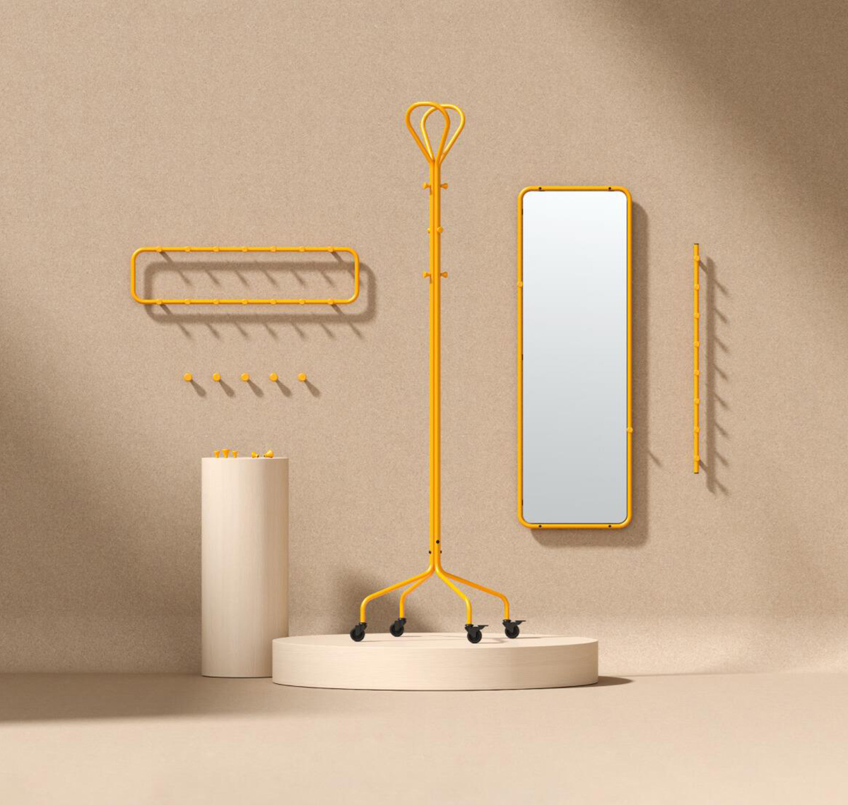 Expanded CLASSIC family by Kauppi & Kauppi for Essem Design featuring cohesive hallway storage solutions with Scandinavian simplicity