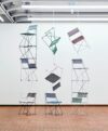 X-Line chair by Niels Jørgen Haugesen relaunched by HAY featuring minimalist tubular steel frame and distinctive X-shaped sides
