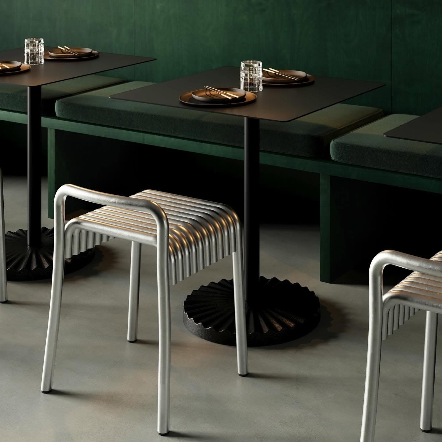 KANE Counter Stool by Notchi Architects for Bebo Objects featuring minimal form with distinctive proportions