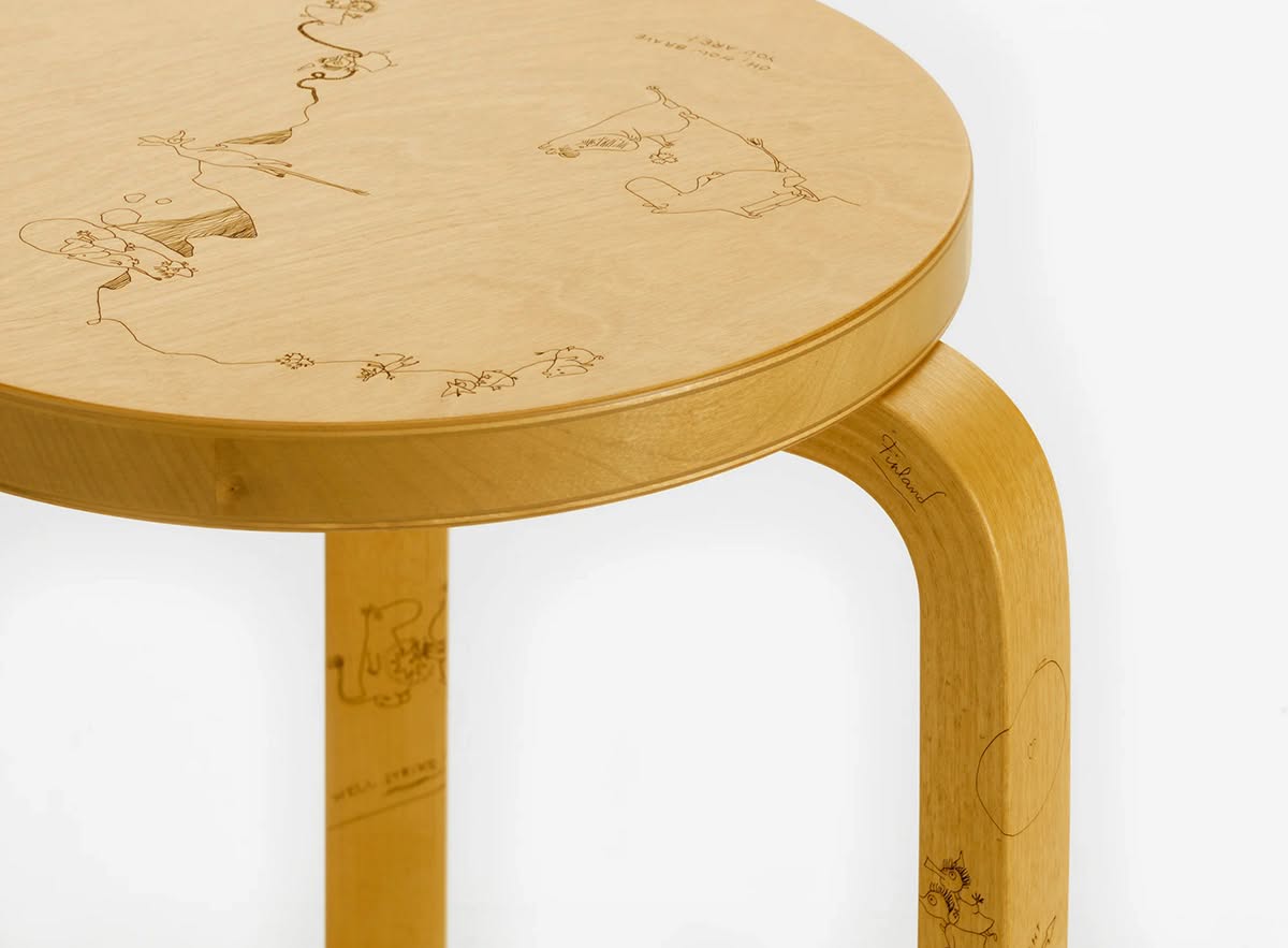 Stool 60 Celebratinon Artek ＋ Moomin Artek Moomin Stool 60 Celebration Alvar Aalto 2025