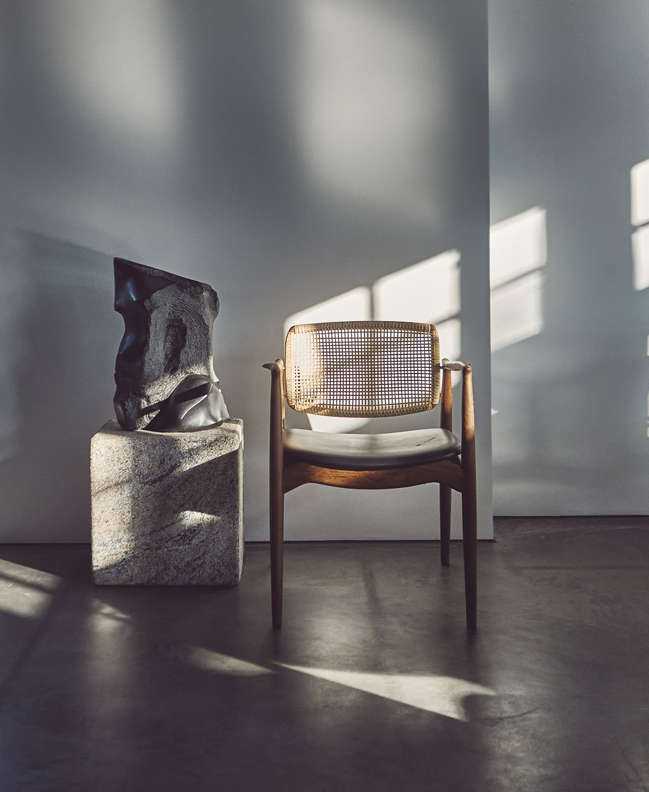 Classic Captain Chair SJ.67-C with cane seat relaunched after 30 years - iconic Danish design by Erik Buck from 1957