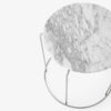 Wire-stool-marblebiancocarrara-verner-panton | ScandinavianDesign.com