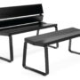 Fat 2-seater W Bench Black