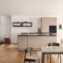Kvik Align Kitchen Range By Rikke Frost Displaying Modular Units In Clay Tone With Oak Accents