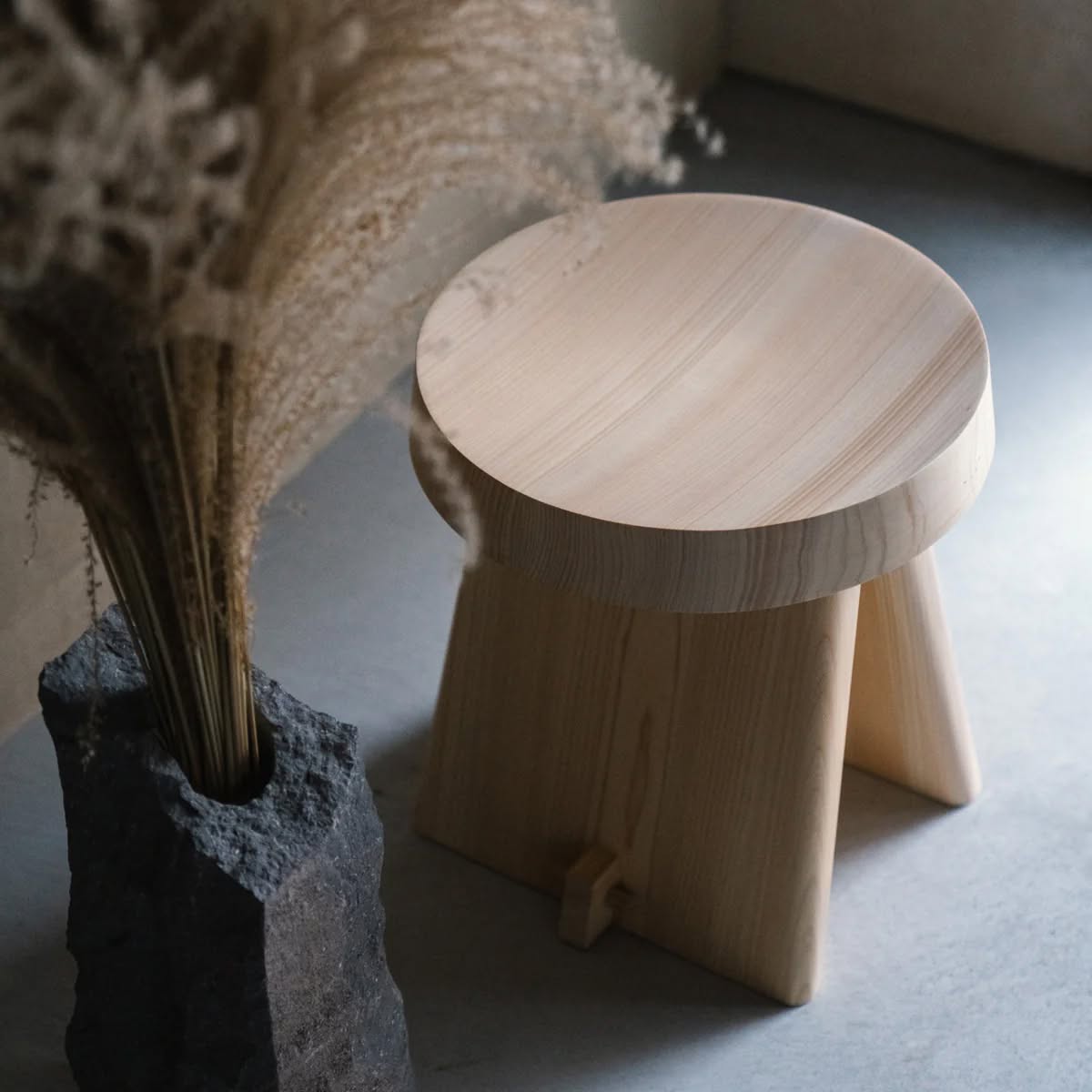 Fuji furniture Novo 2P＋Stool ウォールナット 展示品 POJ Studio Norm Architects Joinery Stool Hinoki Wood