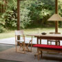 MK16FoldingChair BeechOilCottonCanvasNatural MogensenC18TableOakLightOil BMBenchwithoutbackRemix643 J39ChairOakLightOil