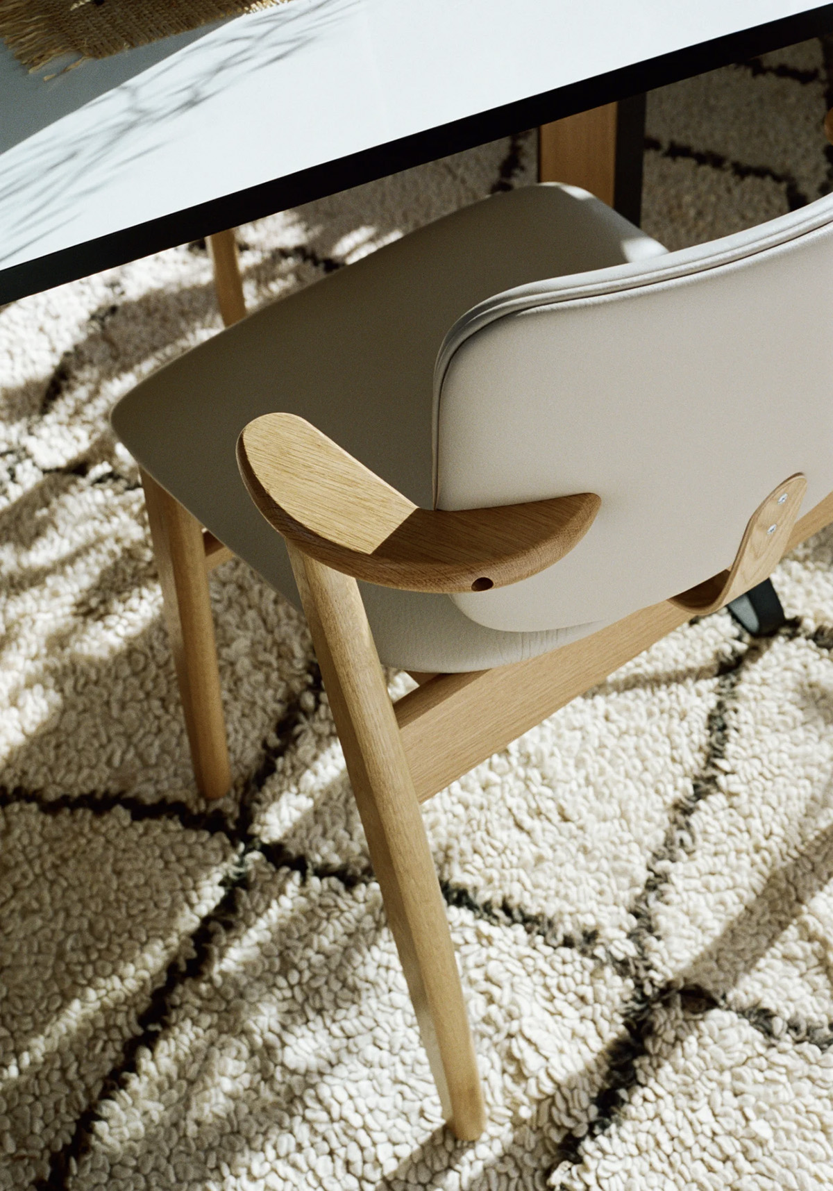 Domus Chair clear oak leather upholstered 3 2383164