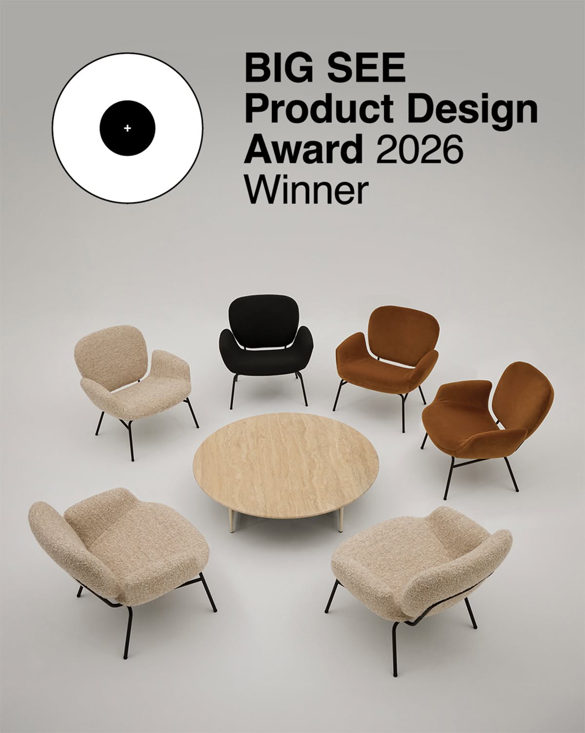 Momo chair by Claesson Koivisto Rune for Arflex, moulded foam cushion on black tubular metal frame