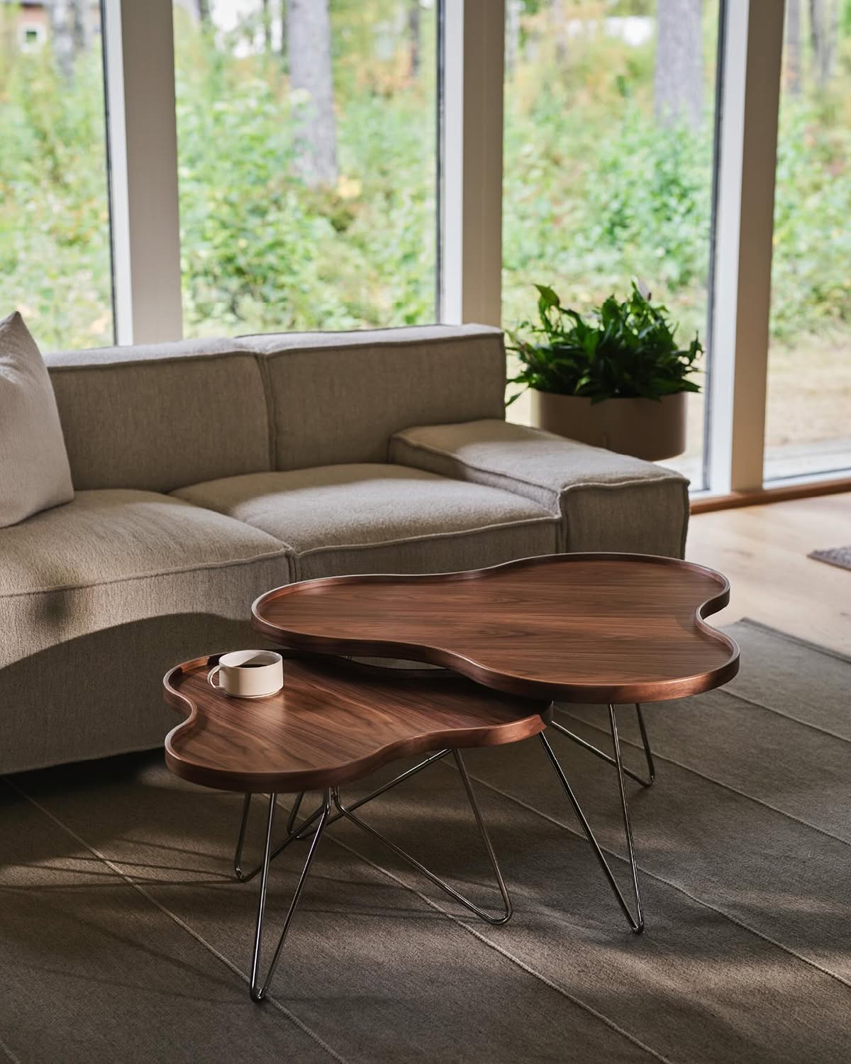 Flower Table Walnut — Christine Schwarzer for Swedese