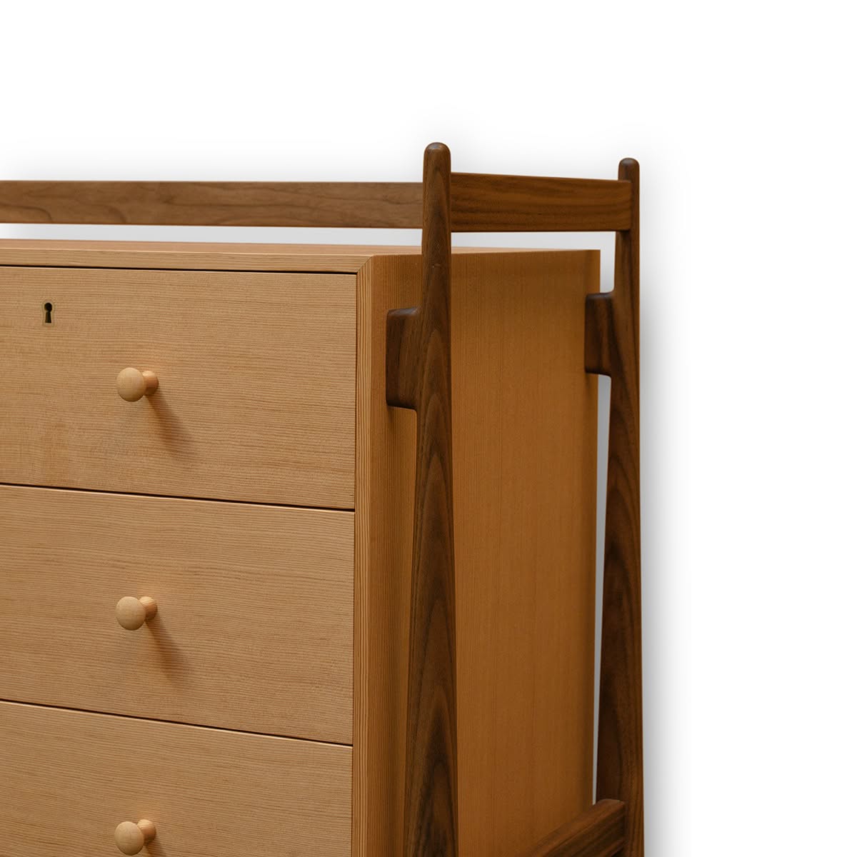 The Silverware Cabinet Oregon pine Walnut PS06 The Silverware Cabinet Oregon pine Walnut PS06