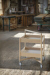 Taso tray table with wheels by Cecilie Manz for Nikari — solid wood, higher model with castors