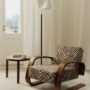 Artek Zebra 2026 Armchair 400 Tank Brown and White Zebra Table 90D walnut Floor light A810 master